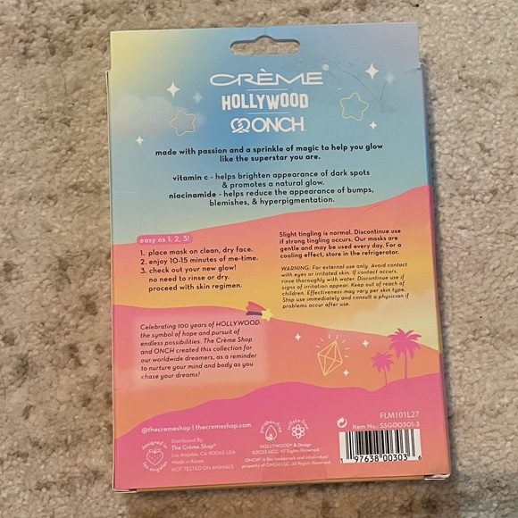 Hydrating Facial Masks Hollywood Superstar Glow 3 Pack - Picture 3 of 3